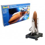 KIT PARA MONTAR REVELL SPACE SHUTTLE DISCOVERY & BOOSTER ROCKETS 1/144 97 PEÇAS REV 04736